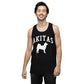 Akitas Collegiate Men’s Premium Tank Top, with Distressed Print