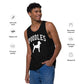 Poodles Collegiate Men’s Premium Tank Top, with Distressed Print