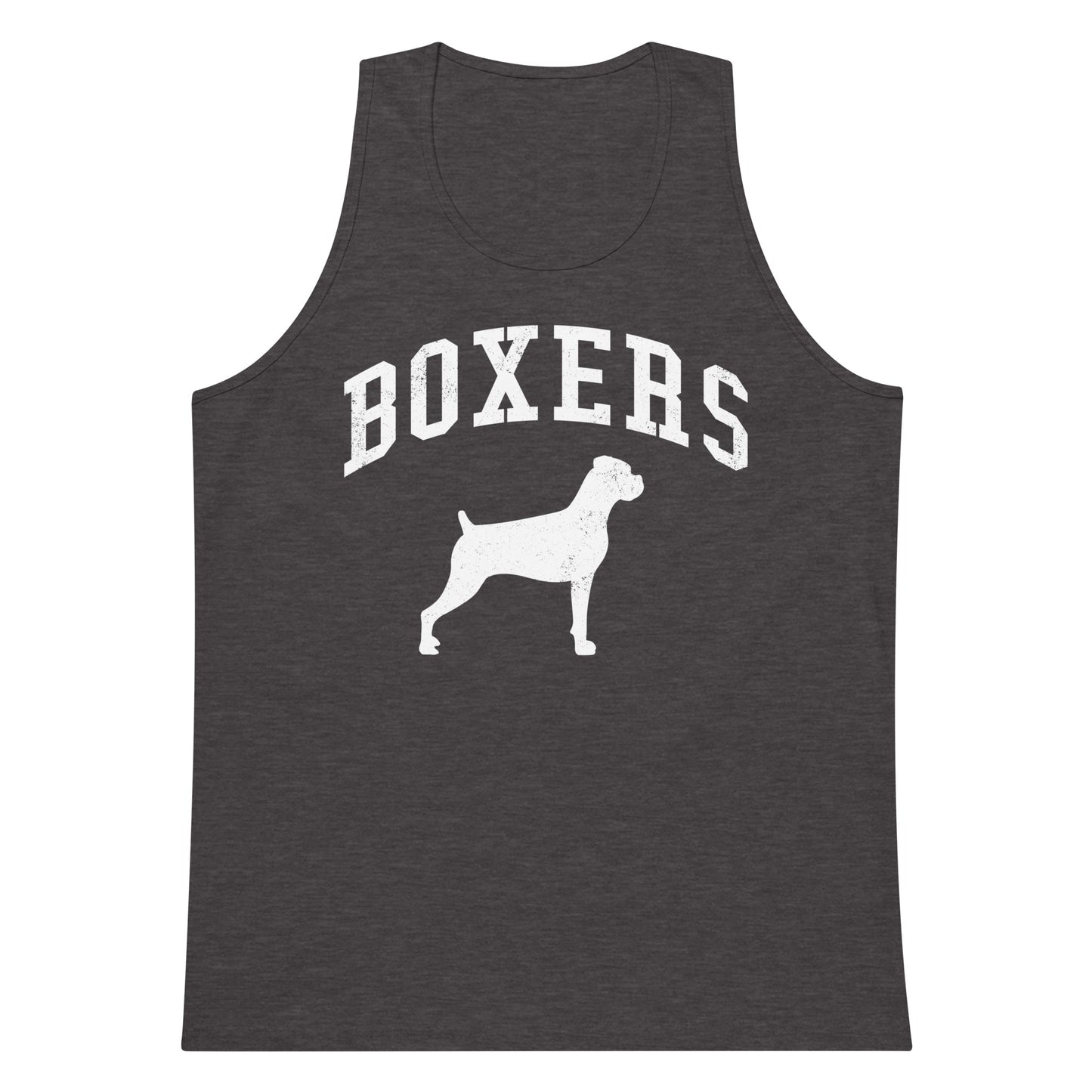 Boxers Collegiate Men’s Premium Tank Top, with Distressed Print