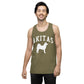 Akitas Collegiate Men’s Premium Tank Top, with Distressed Print