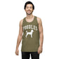 Poodles Collegiate Men’s Premium Tank Top, with Distressed Print