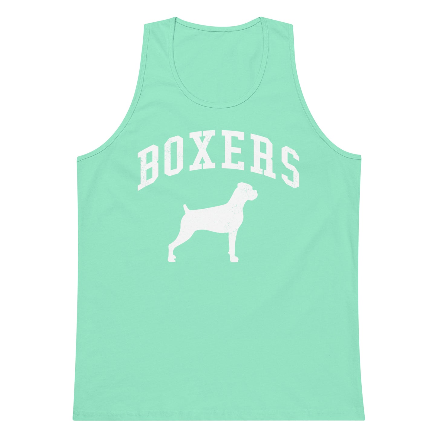 Boxers Collegiate Men’s Premium Tank Top, with Distressed Print