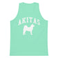 Akitas Collegiate Men’s Premium Tank Top, with Distressed Print