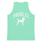 Poodles Collegiate Men’s Premium Tank Top, with Distressed Print