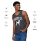 Poodles Collegiate Men’s Premium Tank Top, with Distressed Print