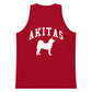 Akitas Collegiate Men’s Premium Tank Top, with Distressed Print