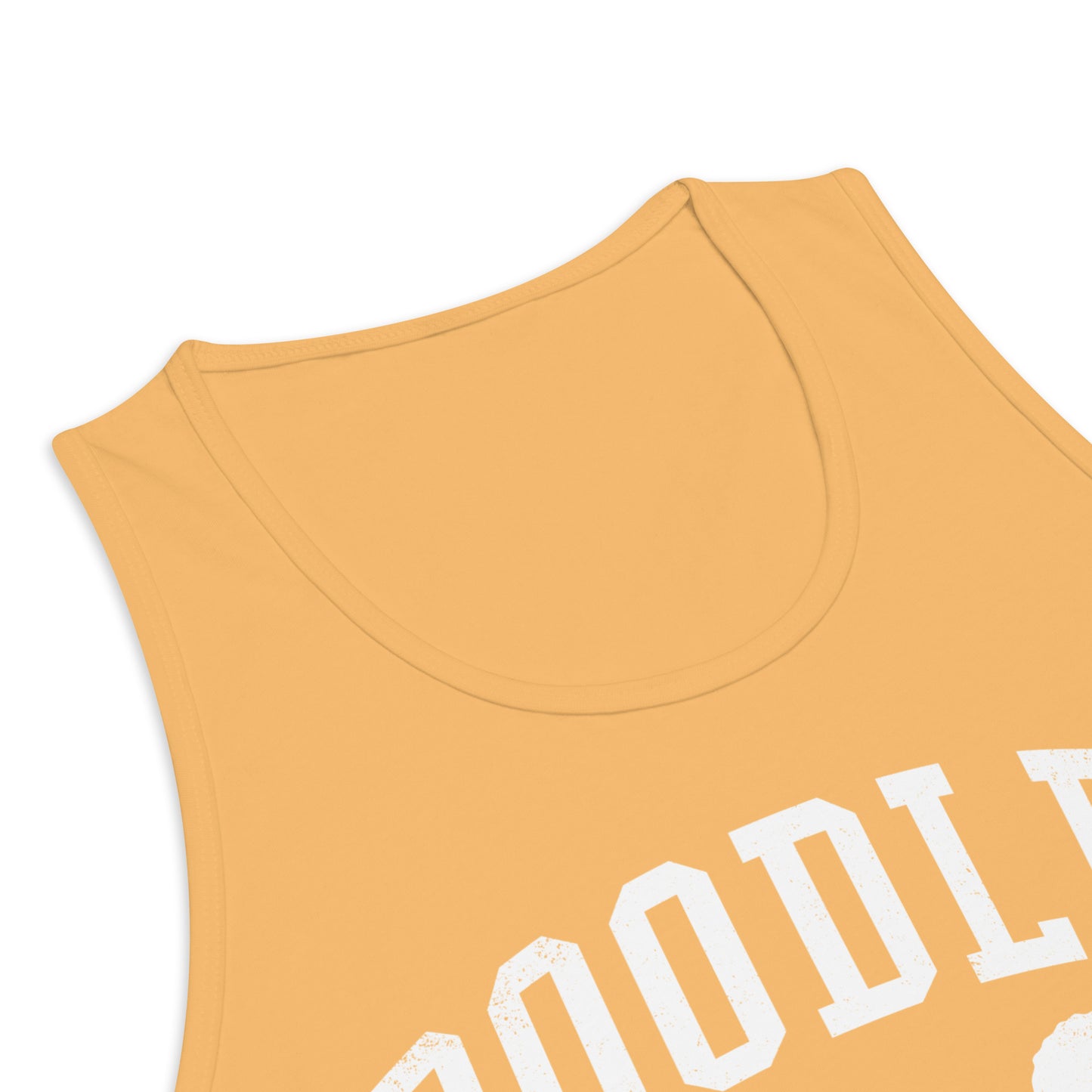 Poodles Collegiate Men’s Premium Tank Top, with Distressed Print