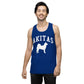 Akitas Collegiate Men’s Premium Tank Top, with Distressed Print