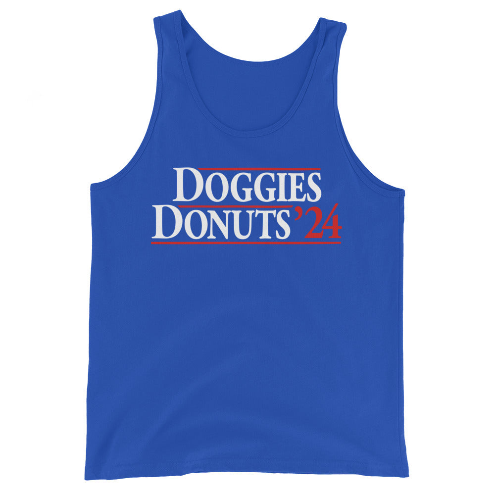 Doggies and Donuts 2024, Blue Unisex Tank Top