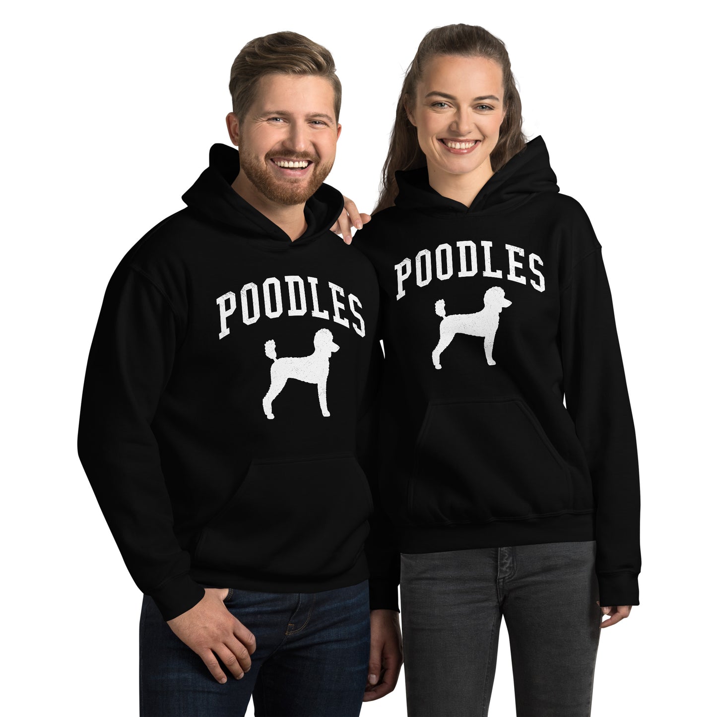 Poodles Collegiate Hoodie, with Distressed Print