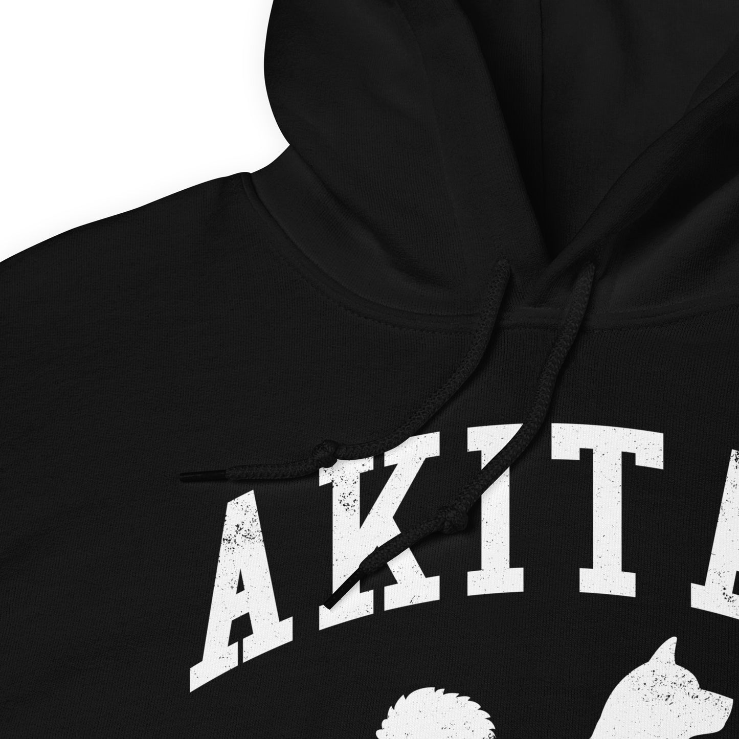 Akitas Collegiate Hoodie, with Distressed Print