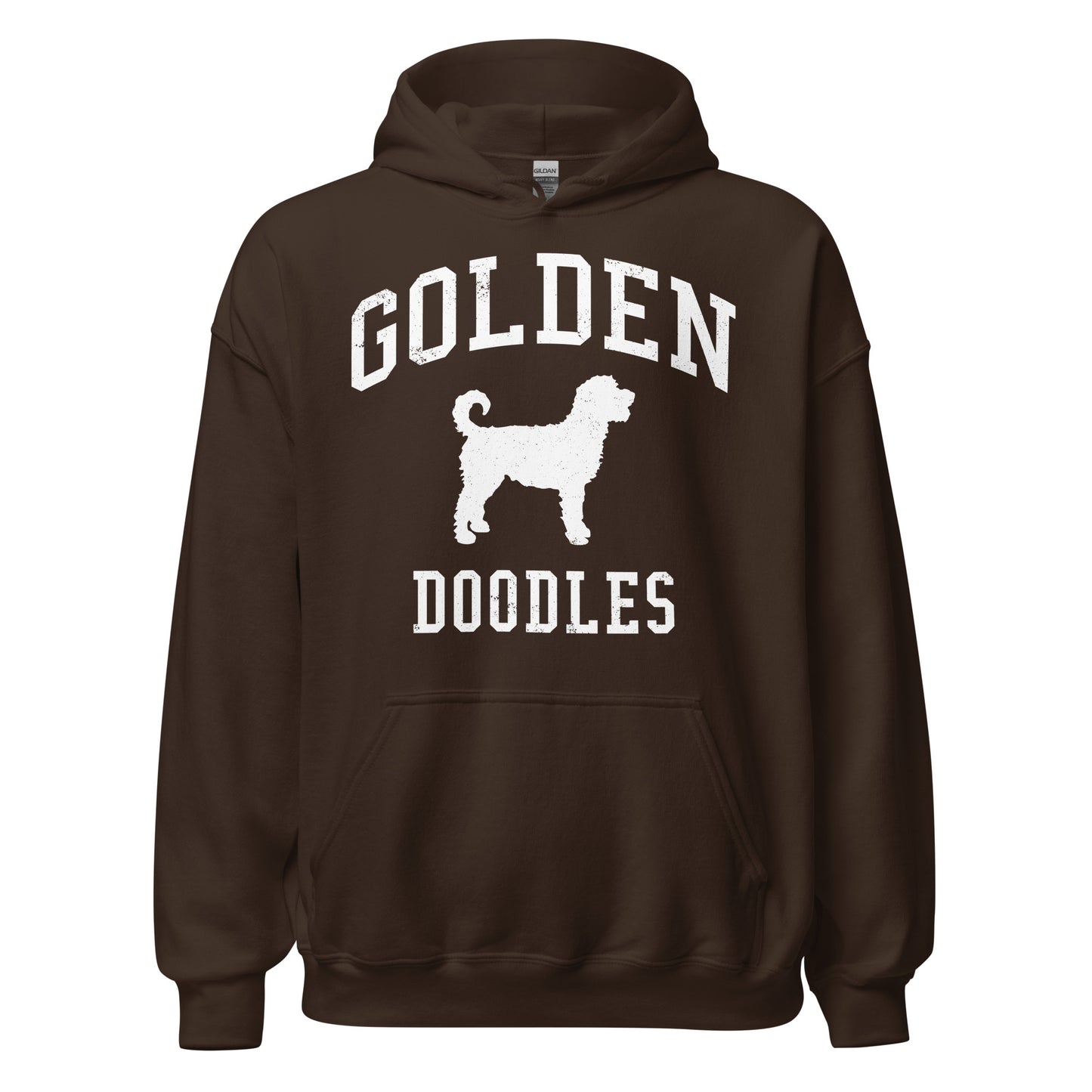 Golden Doodles Collegiate Hoodie, with Distressed Print