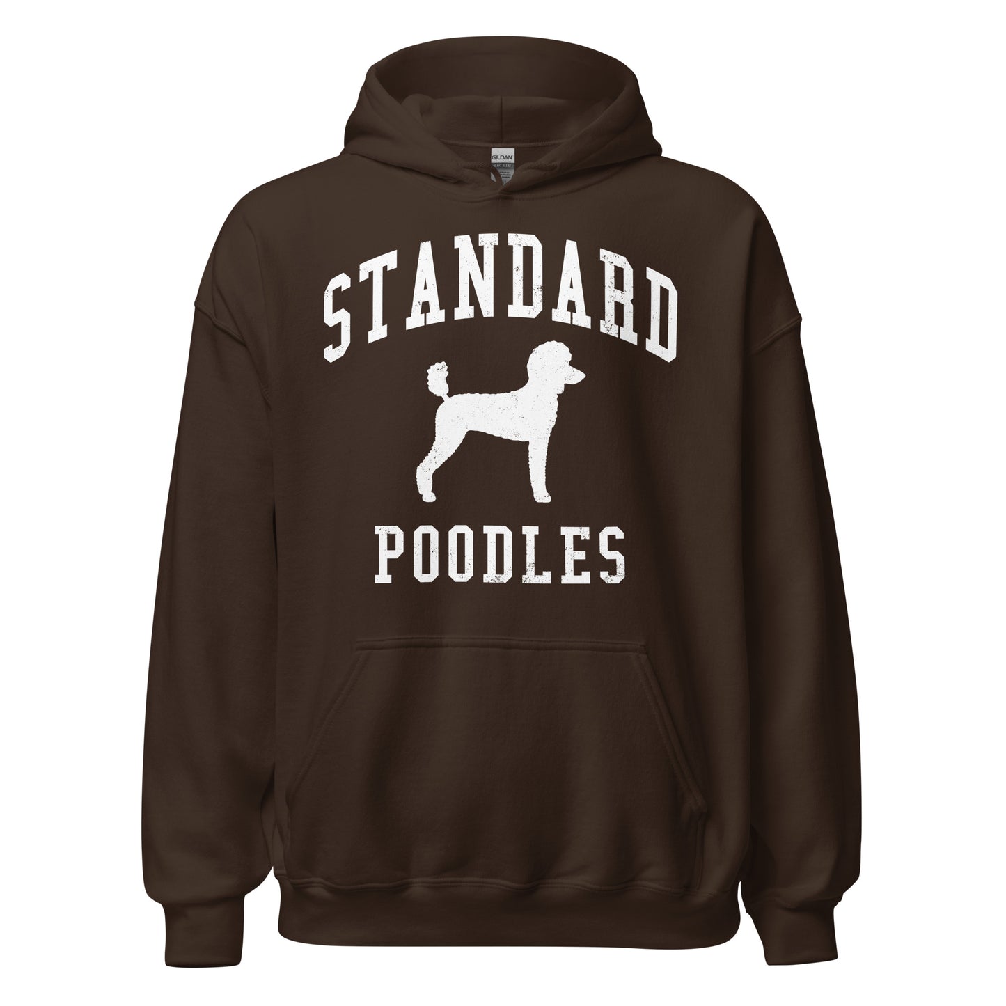 Standard Poodles Collegiate Hoodie, with Distressed Print