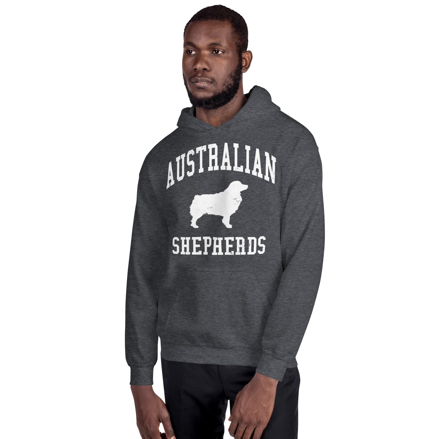 Australian Shepherds Collegiate Hoodie, with Distressed Print