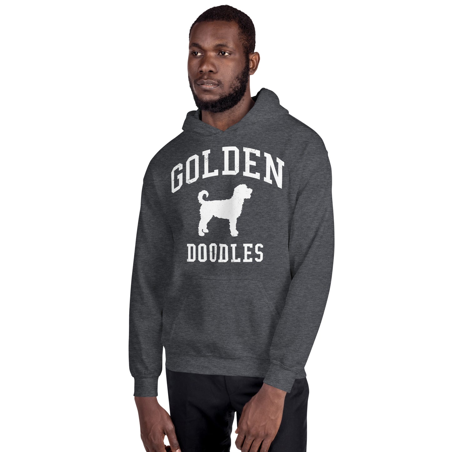 Golden Doodles Collegiate Hoodie, with Distressed Print