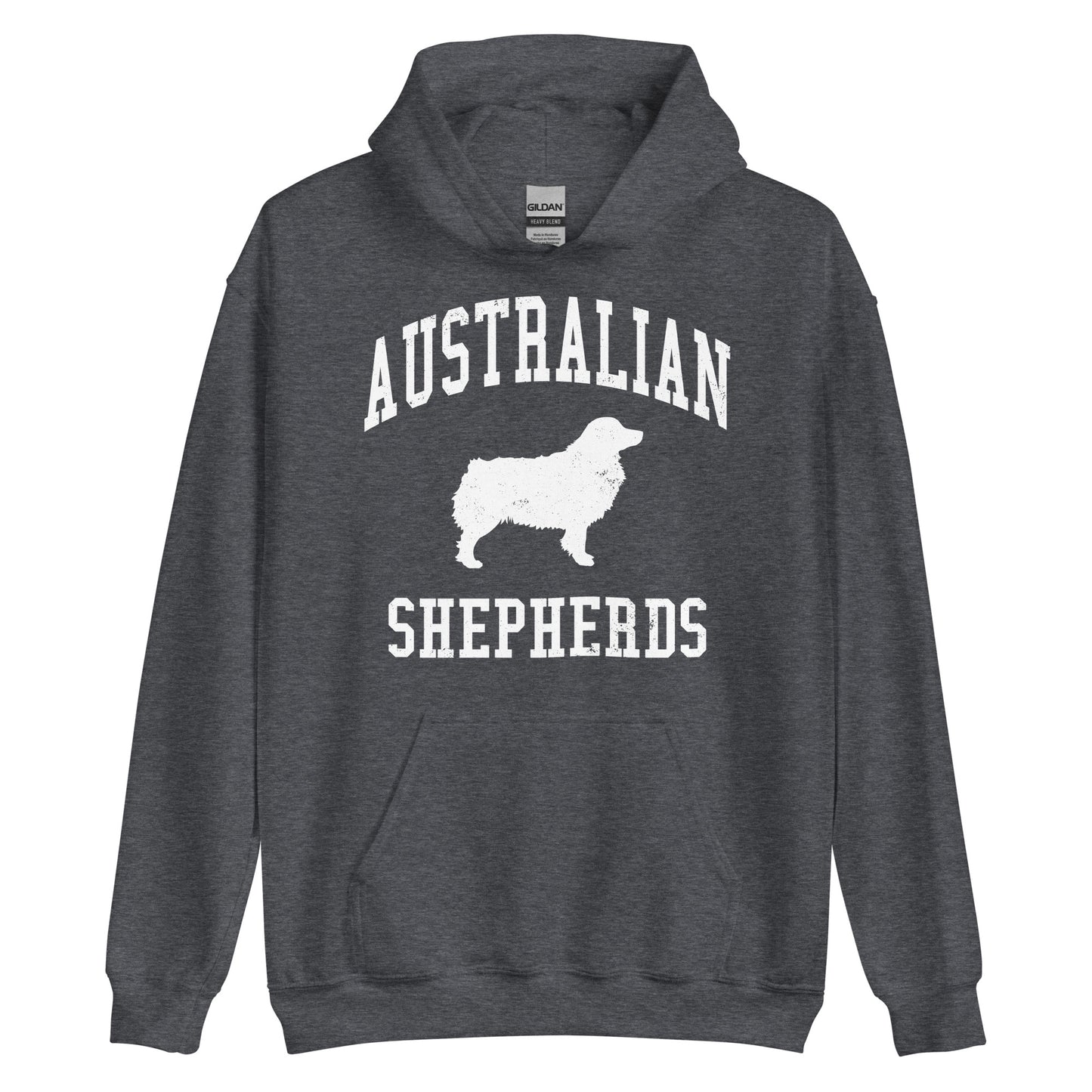 Australian Shepherds Collegiate Hoodie, with Distressed Print