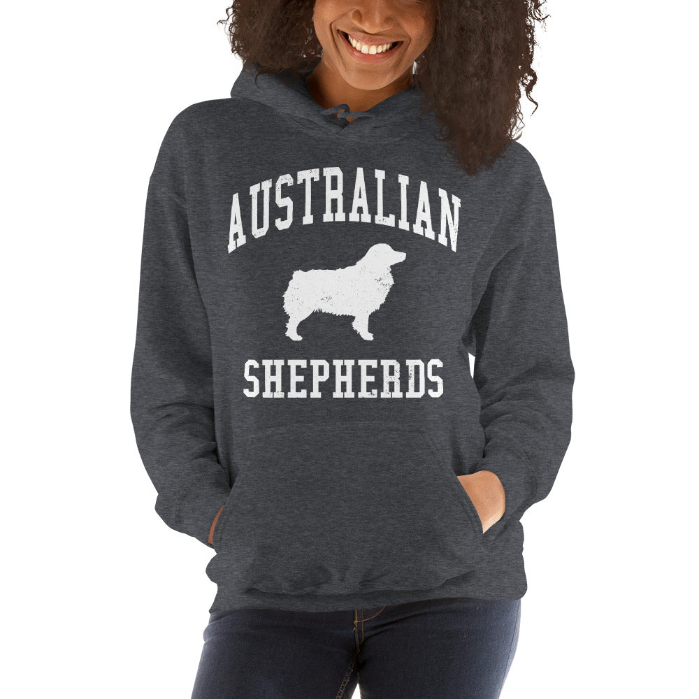 Australian Shepherds Collegiate Hoodie, with Distressed Print