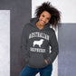 Australian Shepherds Collegiate Hoodie, with Distressed Print