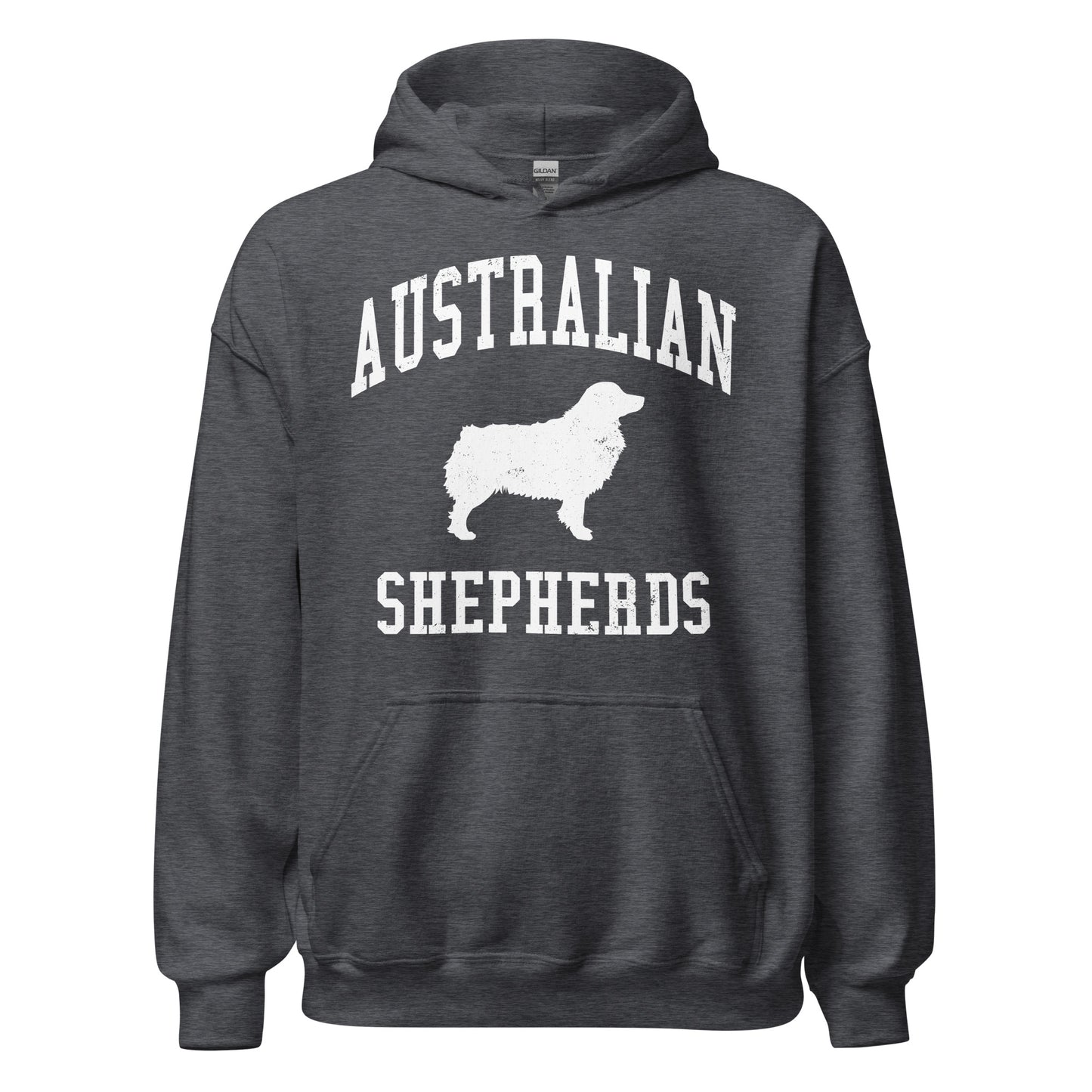 Australian Shepherds Collegiate Hoodie, with Distressed Print