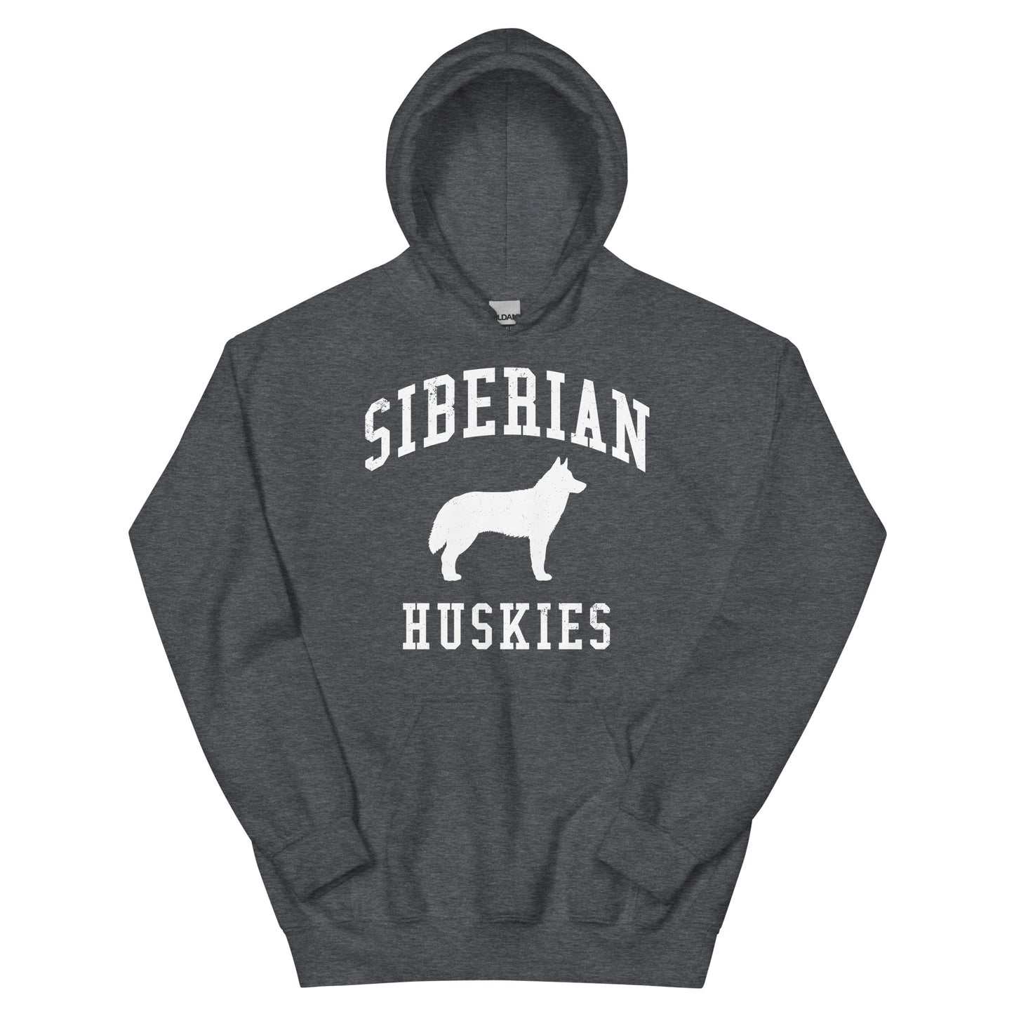 Siberian Huskies Collegiate Hoodie, with Distressed Print