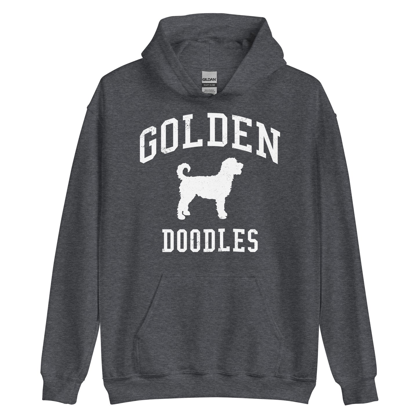 Golden Doodles Collegiate Hoodie, with Distressed Print