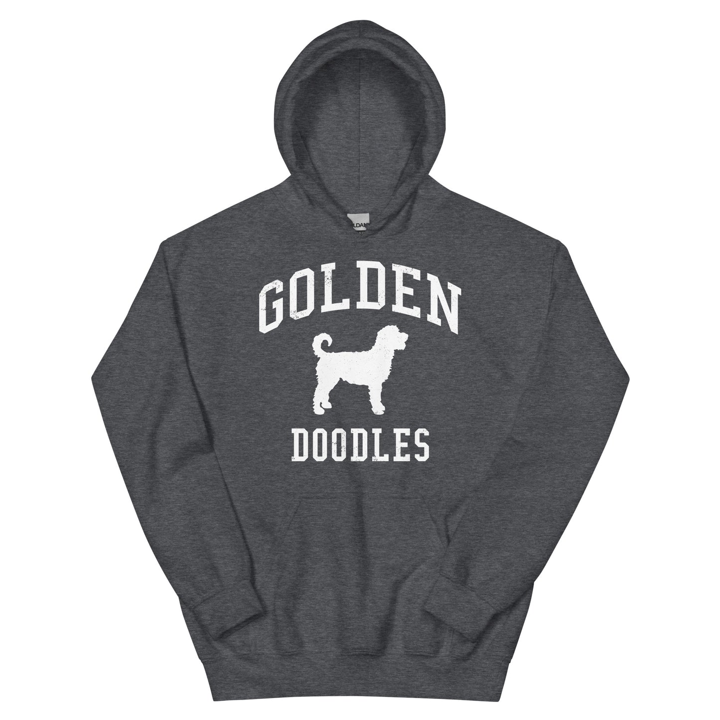 Golden Doodles Collegiate Hoodie, with Distressed Print