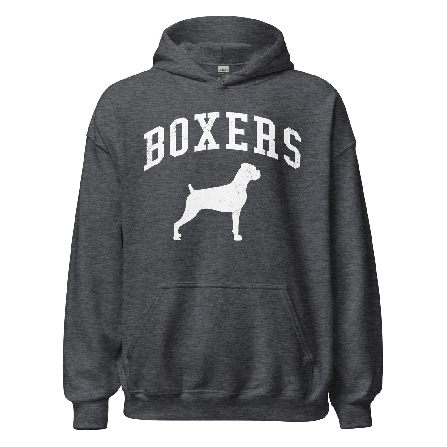 Boxers Collegiate Hoodie, with Distressed Print