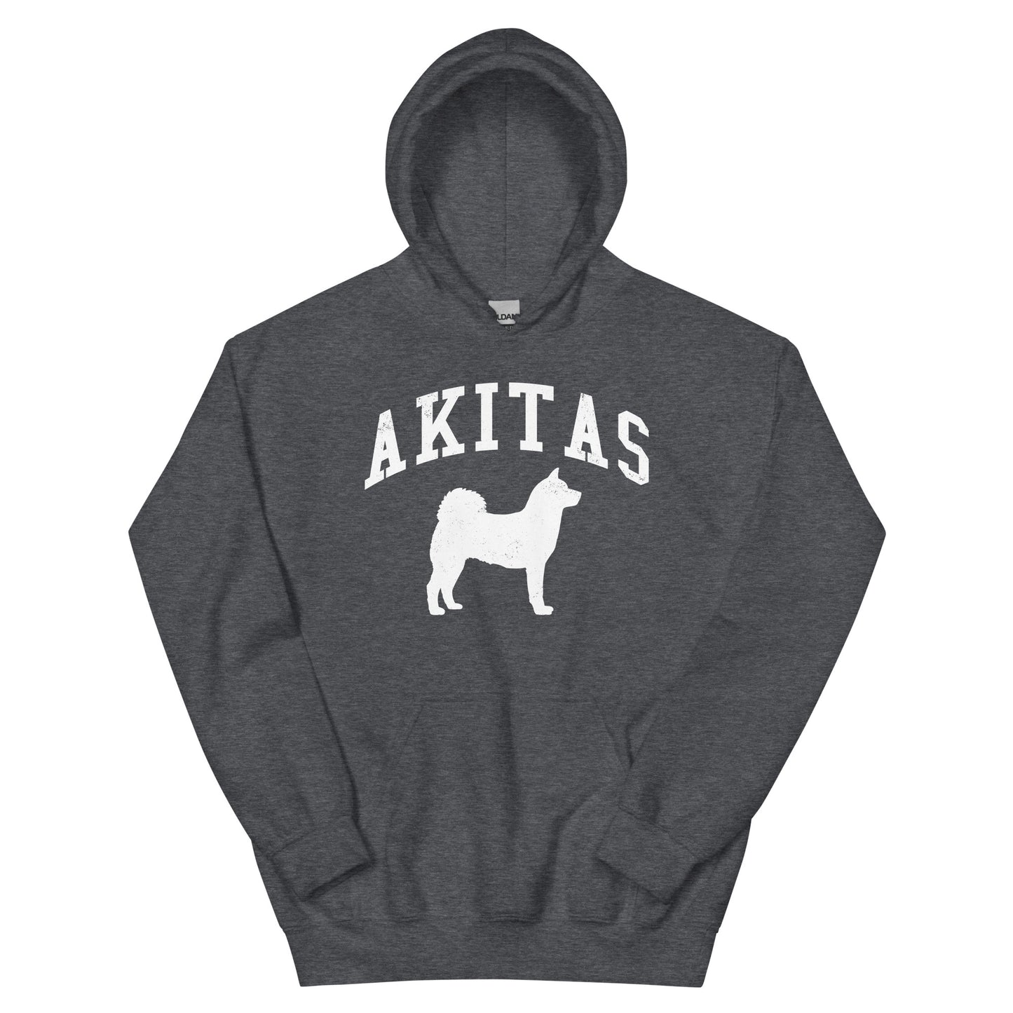 Akitas Collegiate Hoodie, with Distressed Print