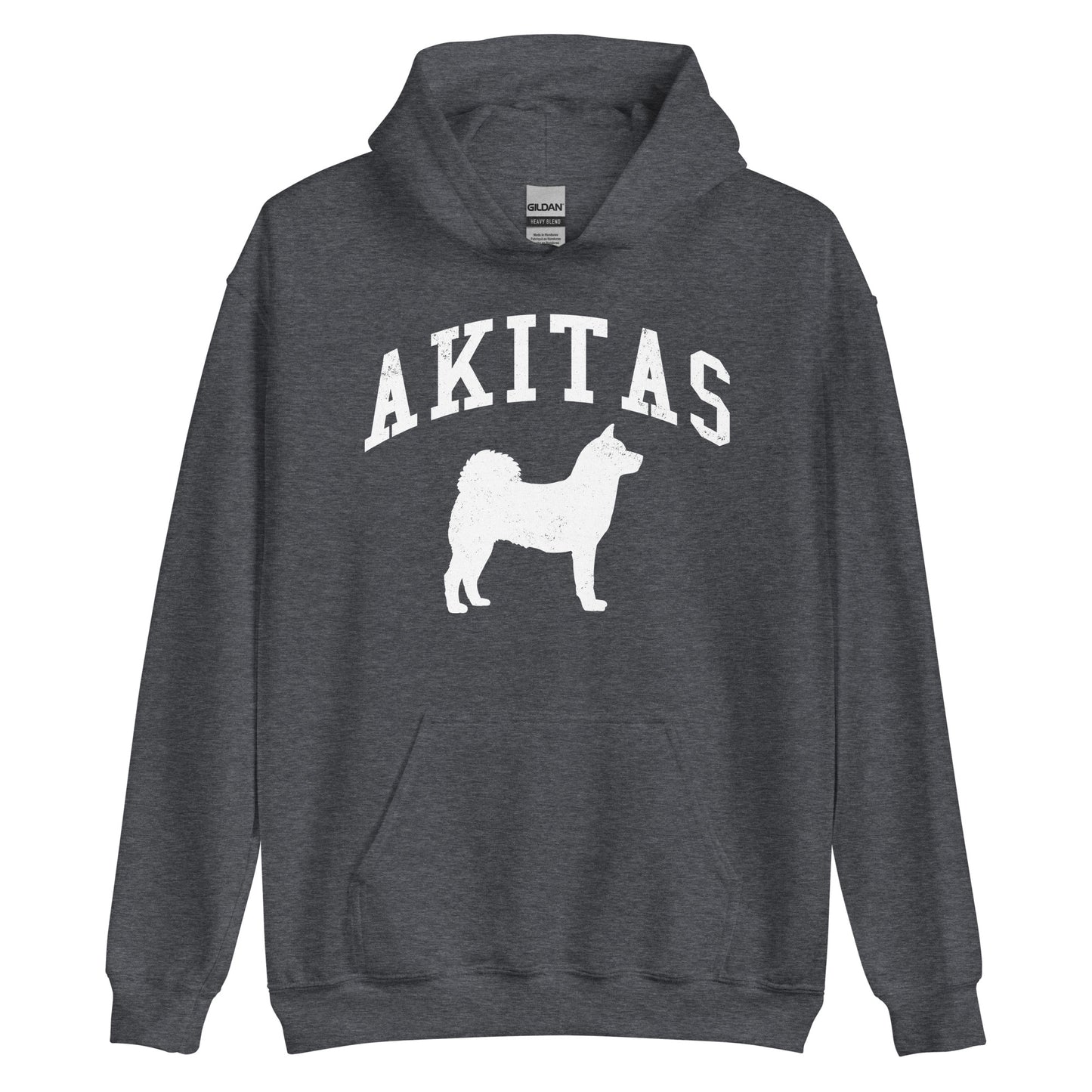 Akitas Collegiate Hoodie, with Distressed Print