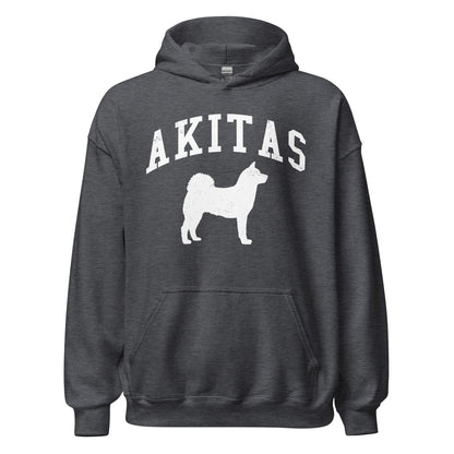 Akitas Collegiate Hoodie, with Distressed Print