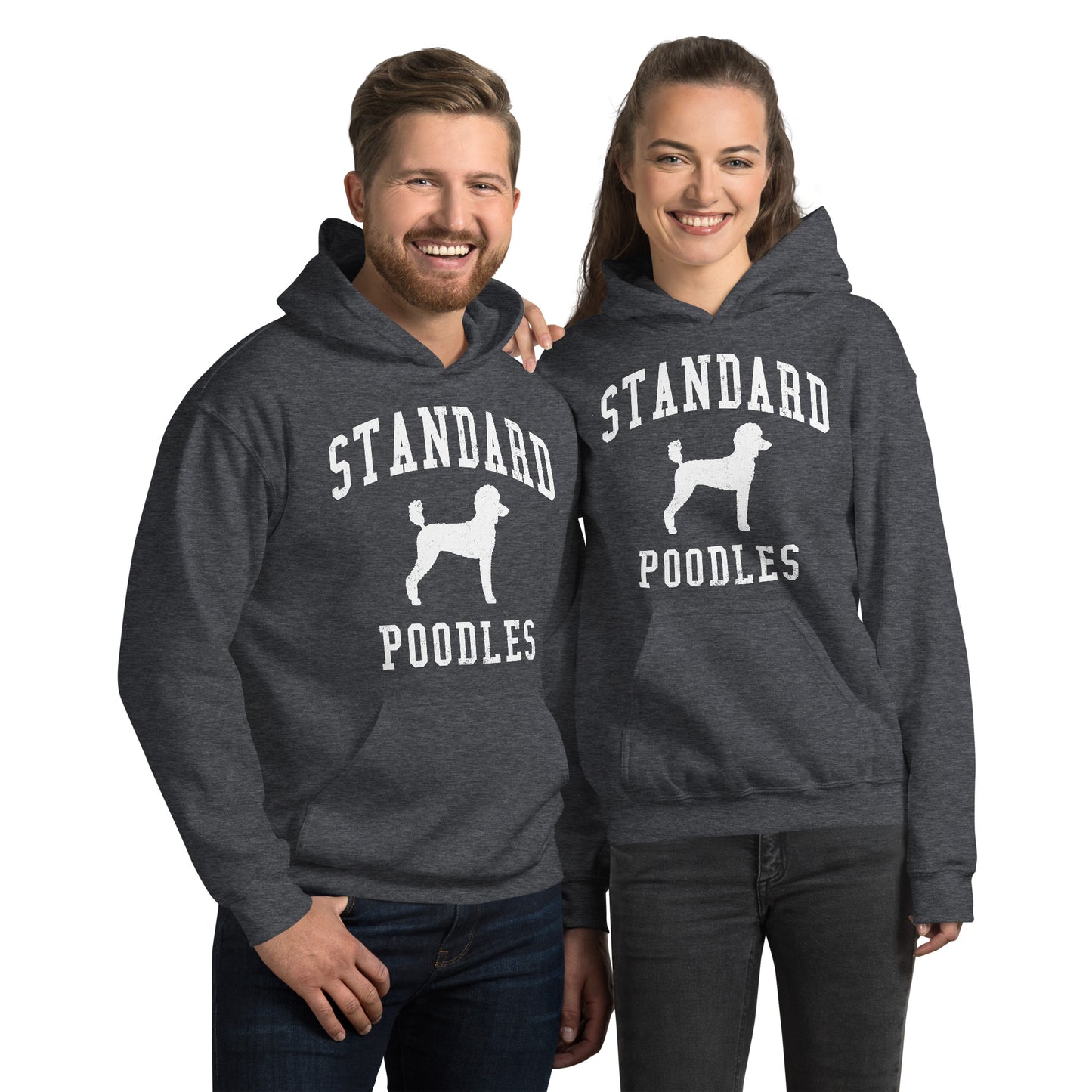 Standard Poodles Collegiate Hoodie, with Distressed Print