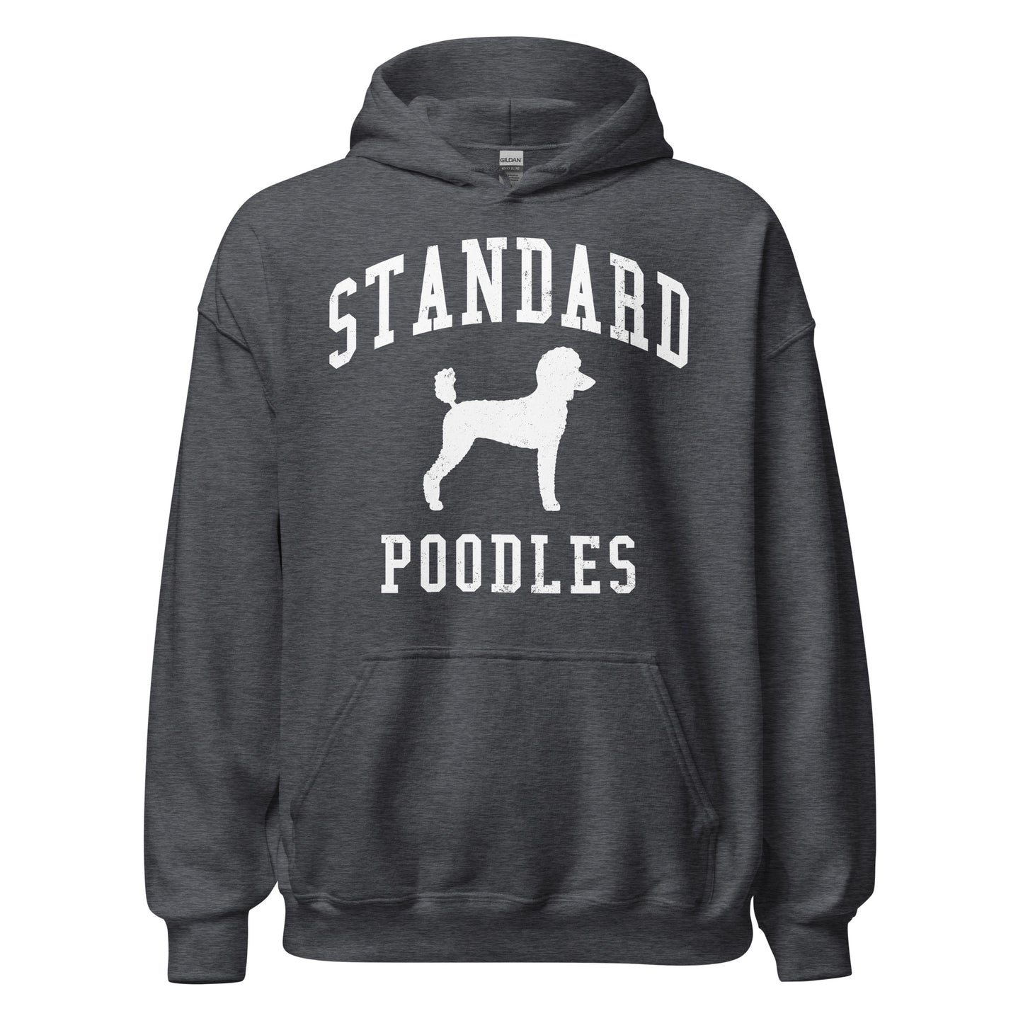 Standard Poodles Collegiate Hoodie, with Distressed Print