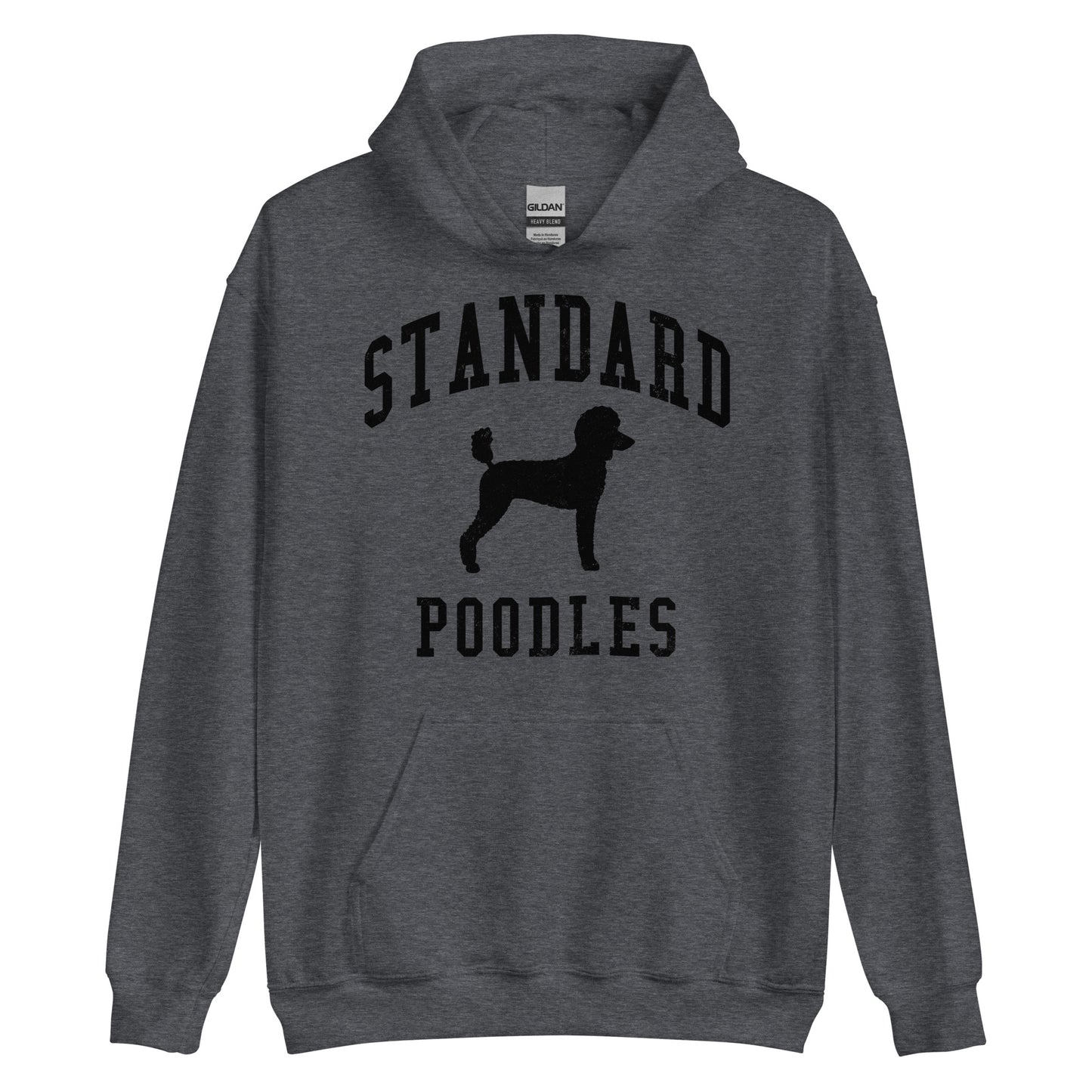 Standard Poodles Collegiate Hoodie, with Black Distressed Print