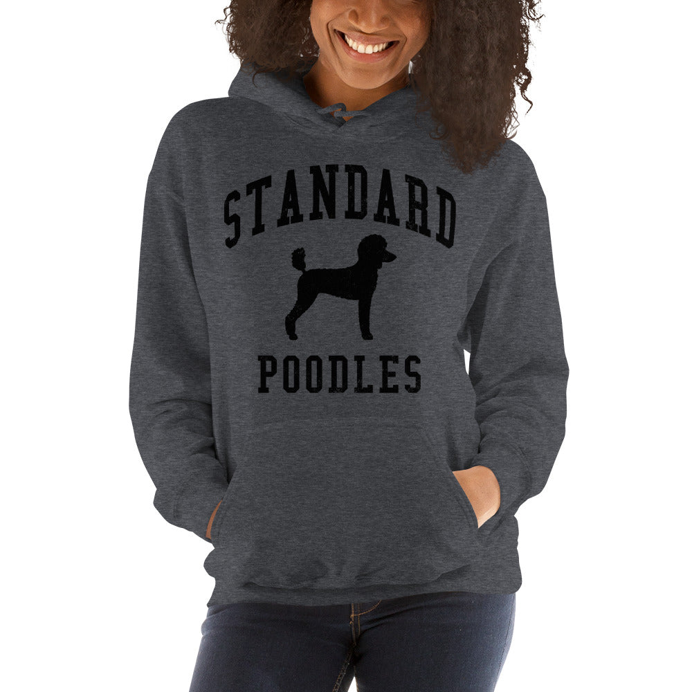 Standard Poodles Collegiate Hoodie, with Black Distressed Print