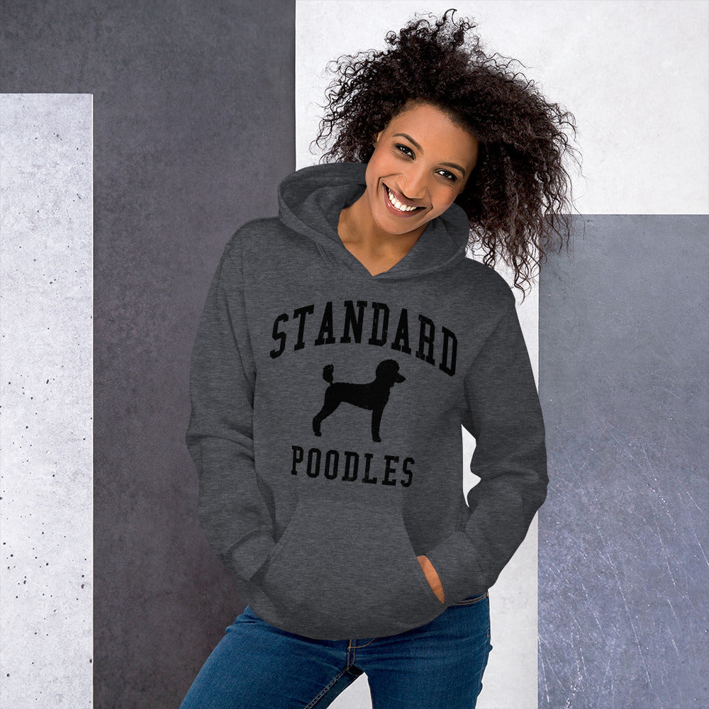 Standard Poodles Collegiate Hoodie, with Black Distressed Print