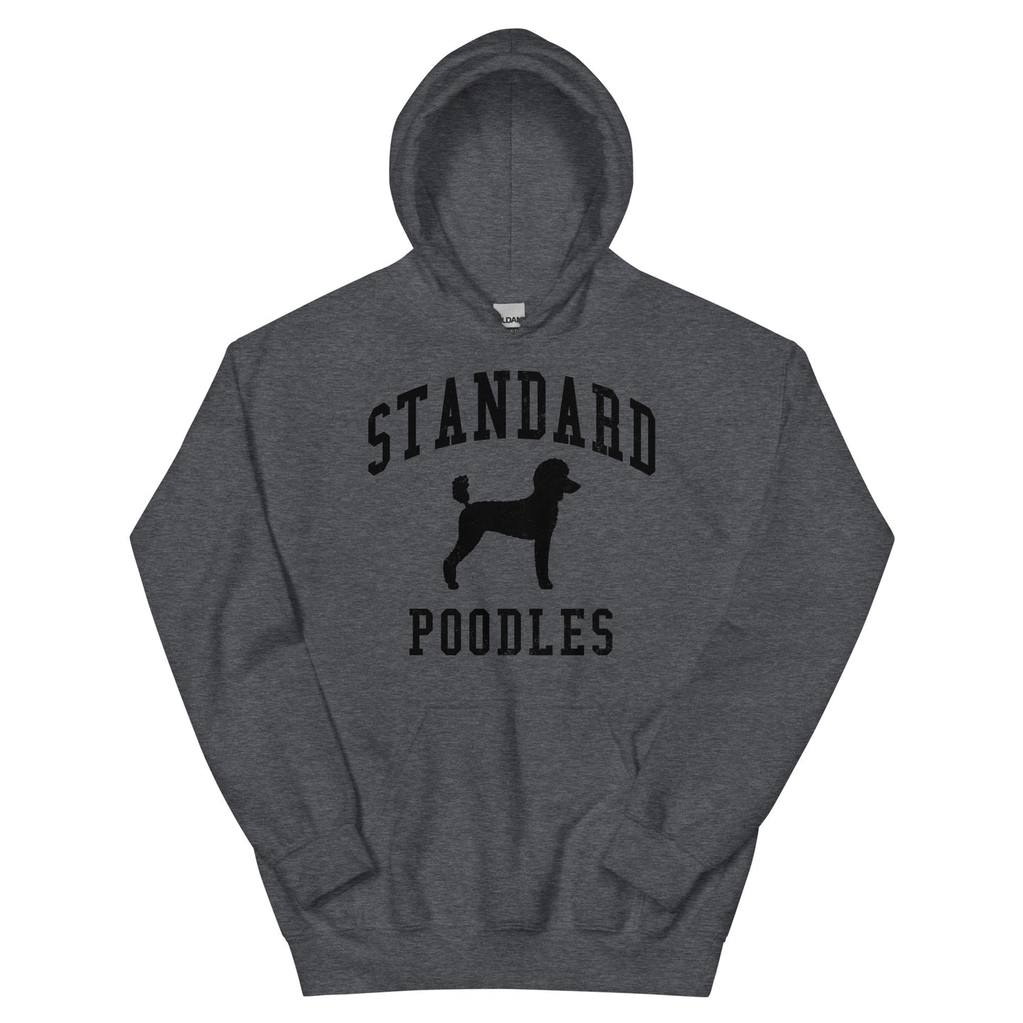 Standard Poodles Collegiate Hoodie, with Black Distressed Print