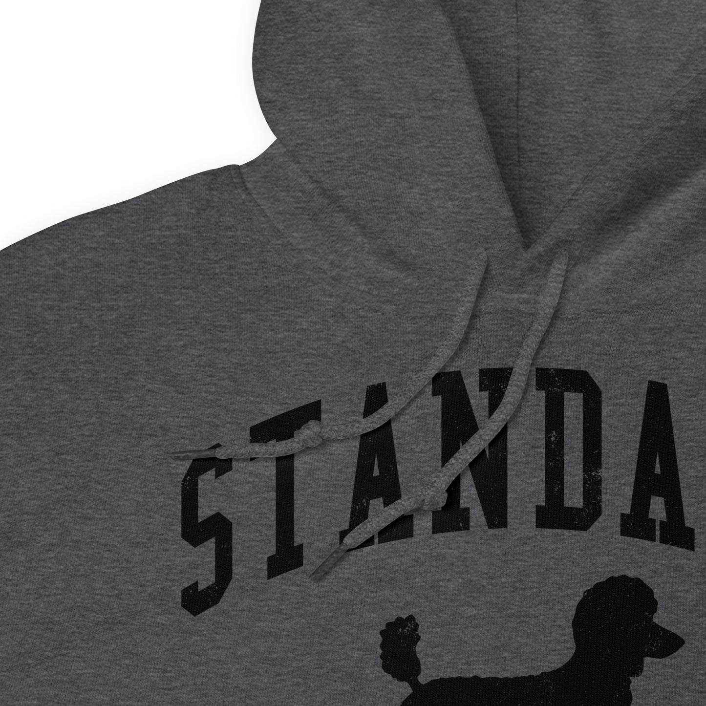 Standard Poodles Collegiate Hoodie, with Black Distressed Print