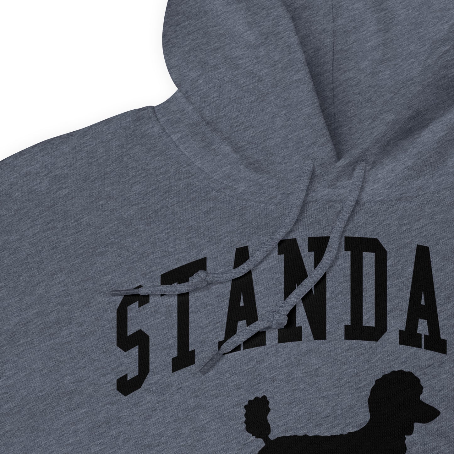 Standard Poodles Collegiate Hoodie, with Solid Black Print