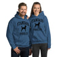 Standard Poodles Collegiate Hoodie, Blue with Black Distressed Print