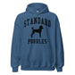 Standard Poodles Collegiate Hoodie, Blue with Black Distressed Print