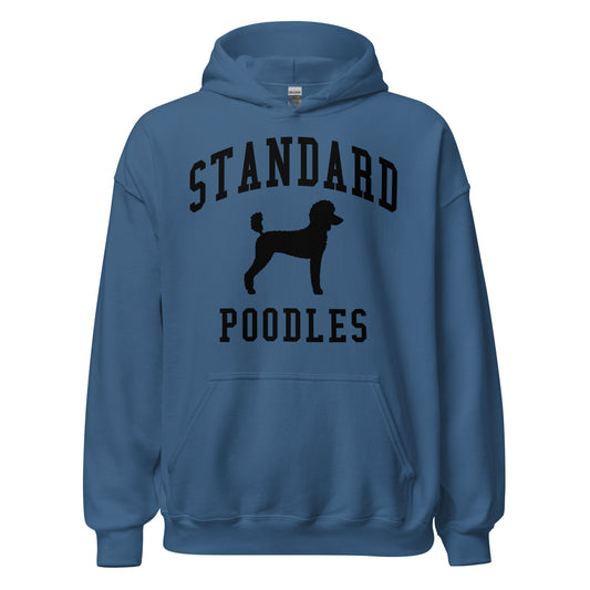 Standard Poodles Collegiate Hoodie, with Solid Black Print