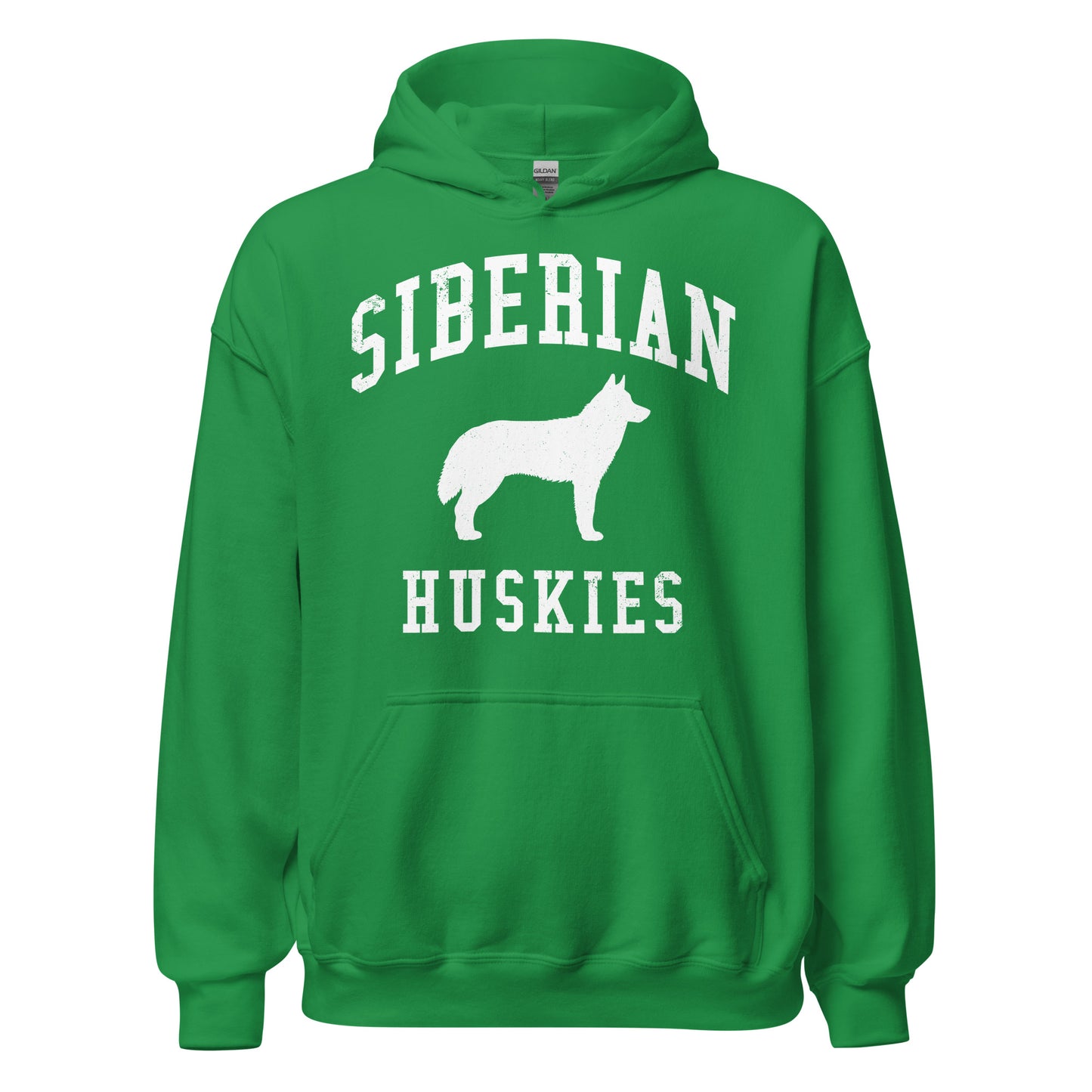 Siberian Huskies Collegiate Hoodie, with Distressed Print