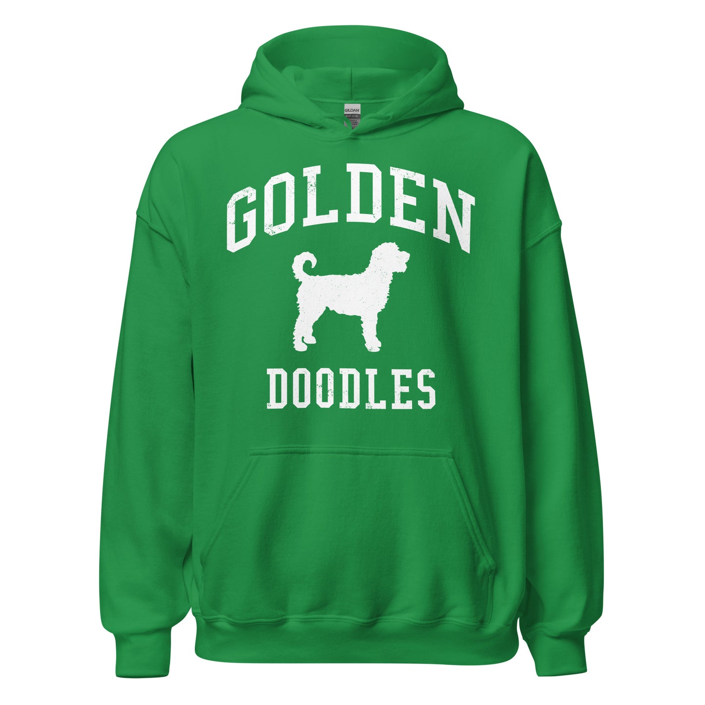 Golden Doodles Collegiate Hoodie, with Distressed Print