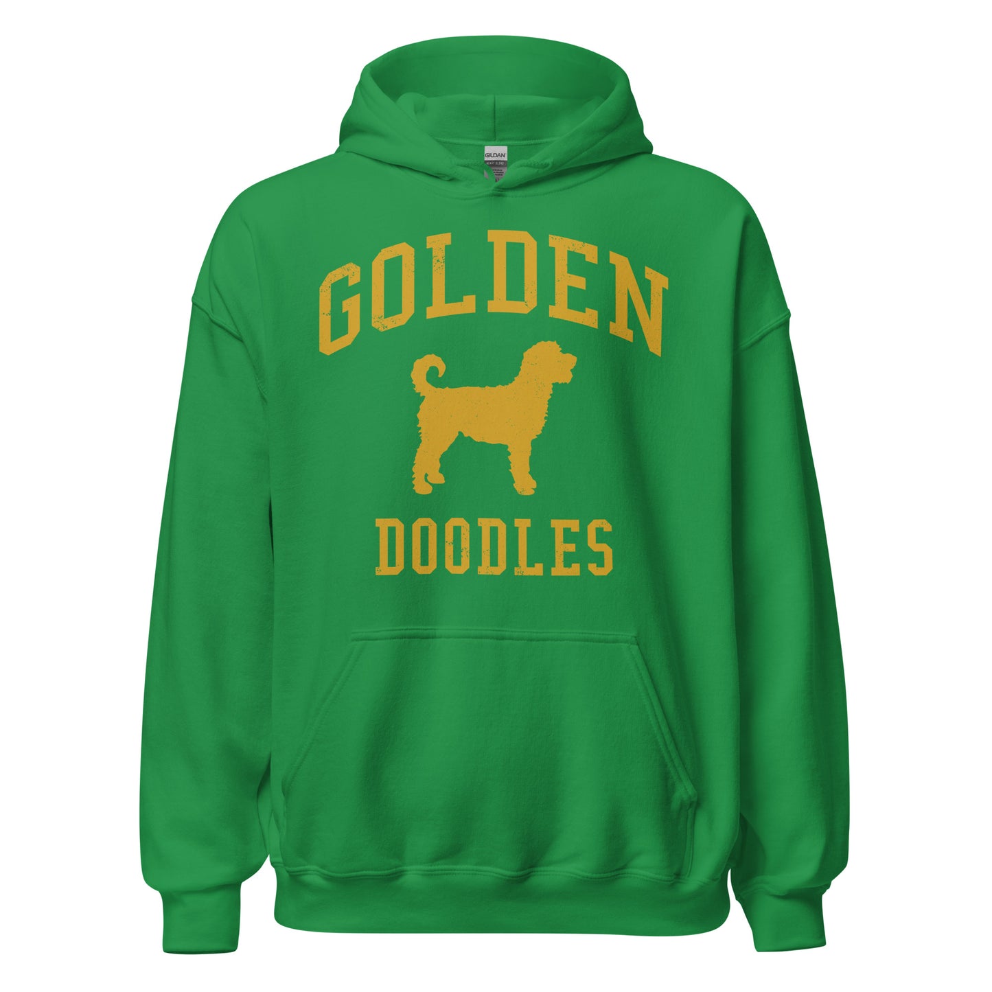 Golden Doodles Collegiate Hoodie, with Gold Distressed Print