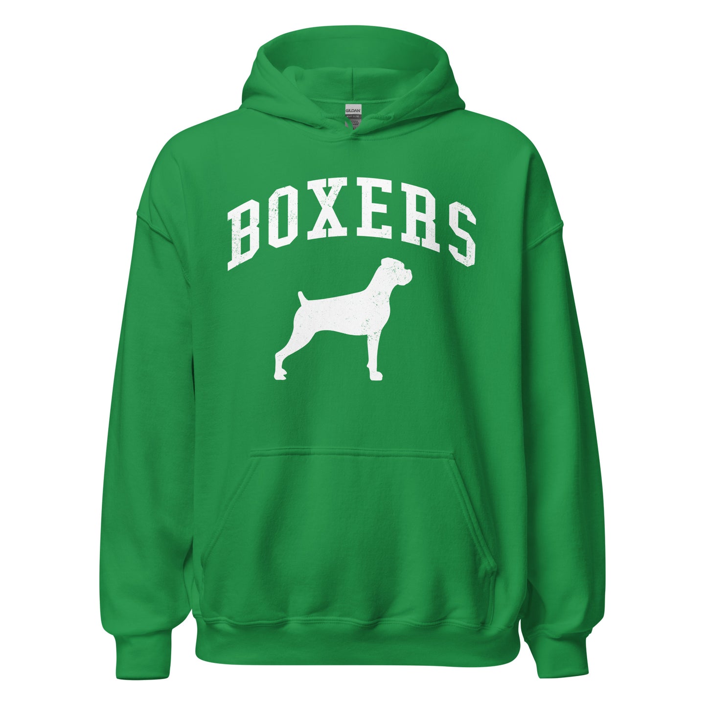 Boxers Collegiate Hoodie, with Distressed Print