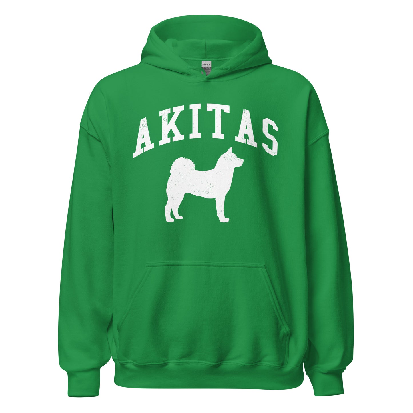 Akitas Collegiate Hoodie, with Distressed Print