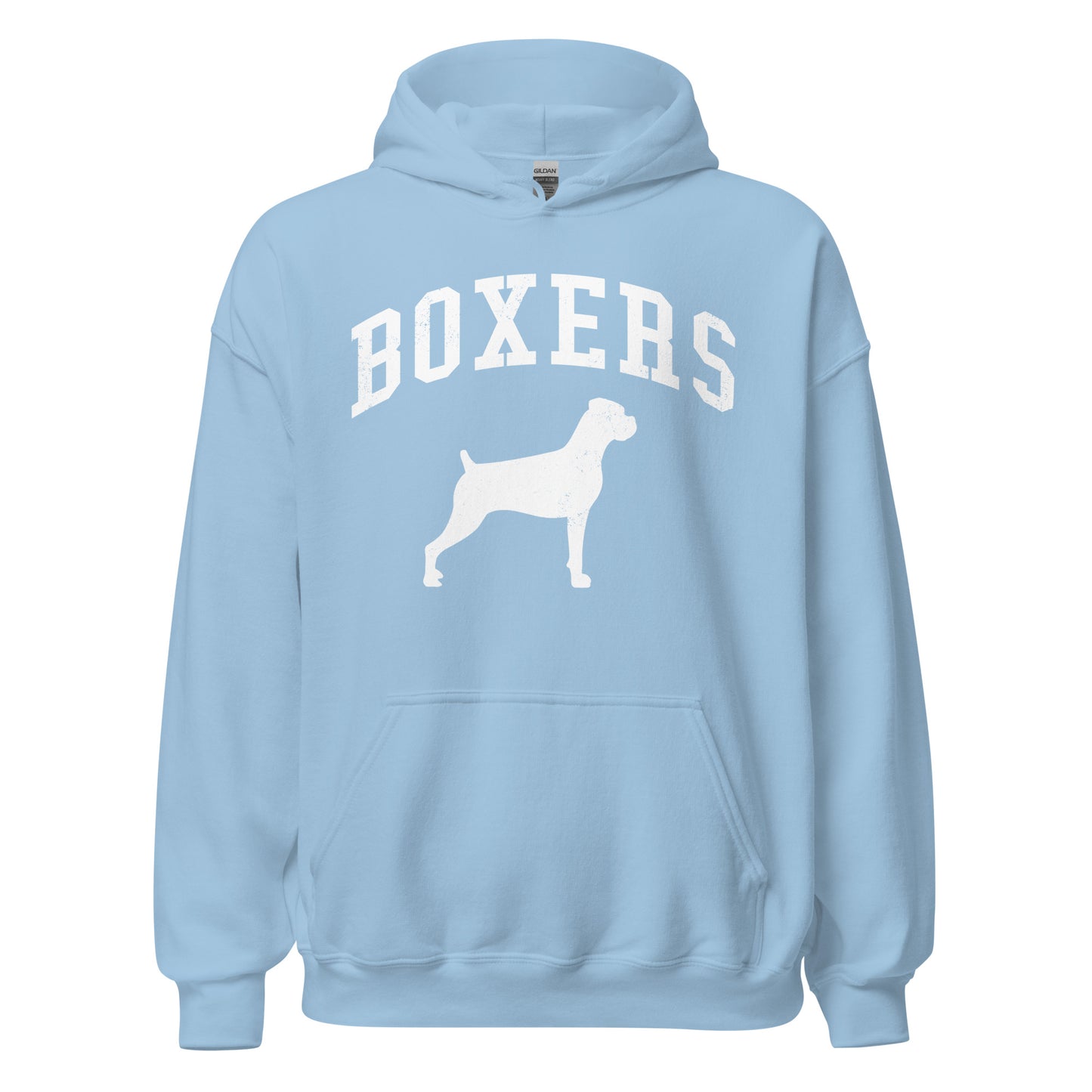 Boxers Collegiate Hoodie, with Distressed Print