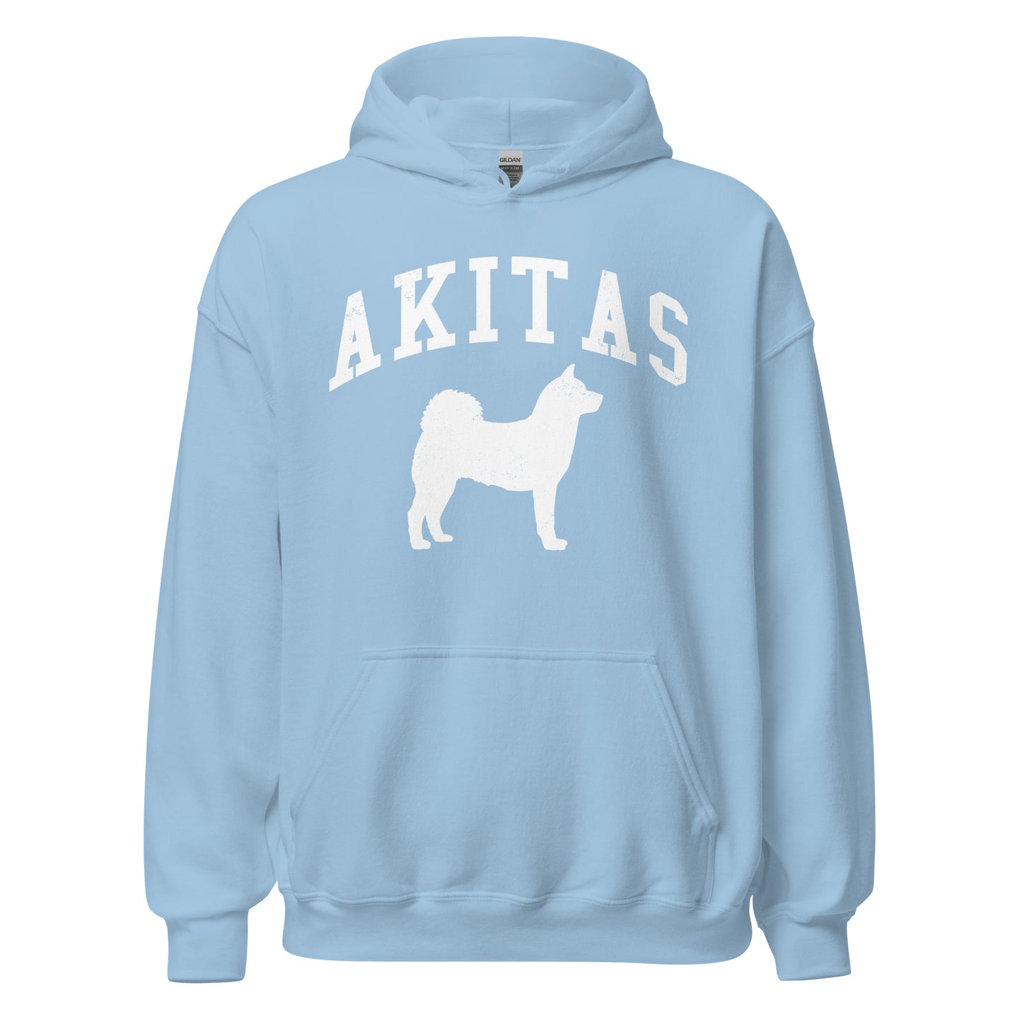 Akitas Collegiate Hoodie, with Distressed Print