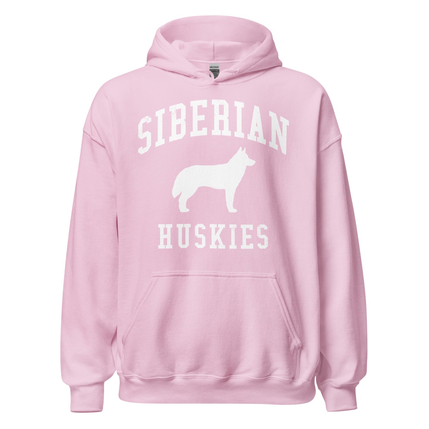 Siberian Huskies Collegiate Hoodie, with Distressed Print