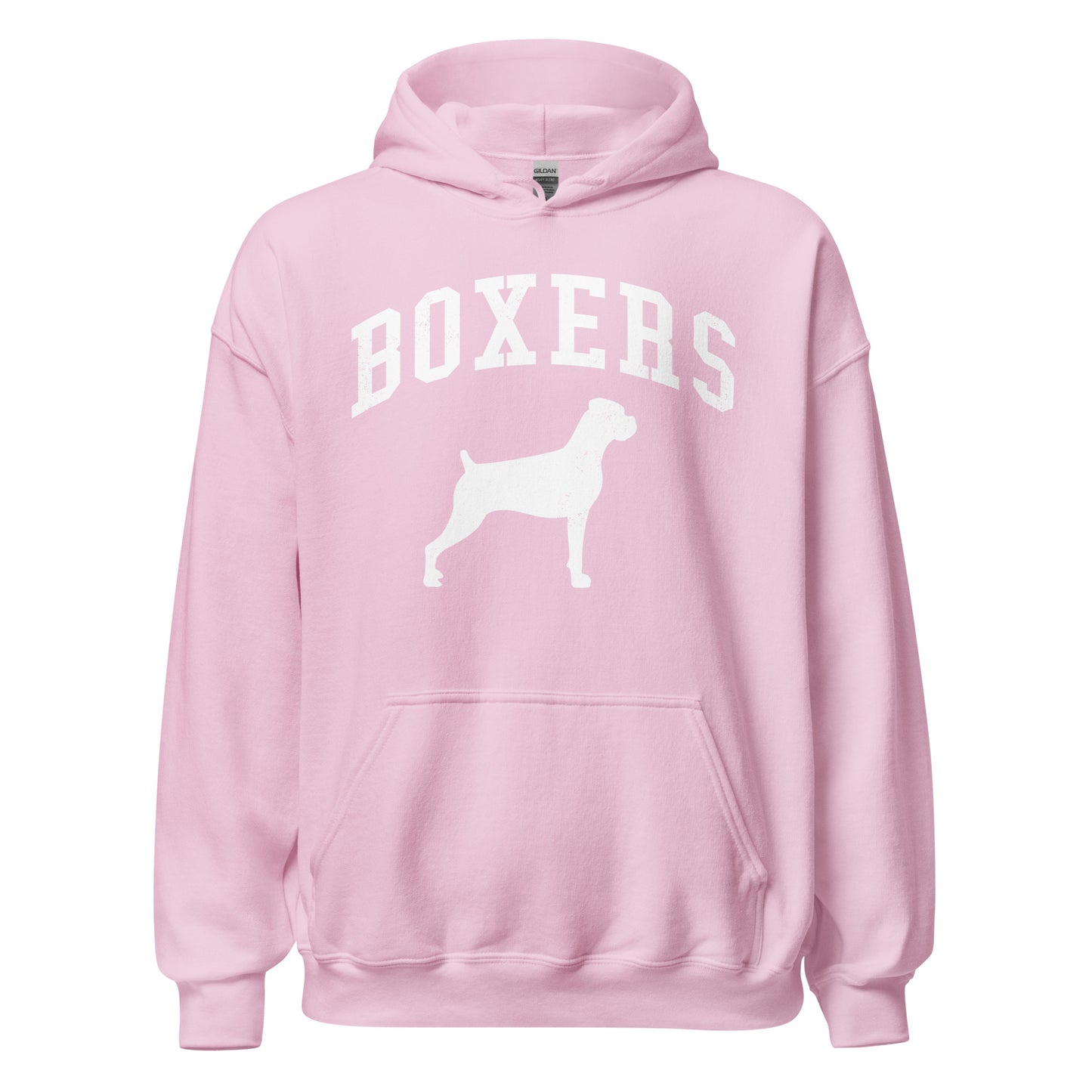 Boxers Collegiate Hoodie, with Distressed Print